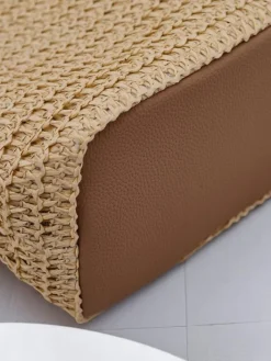 Wiklinowe I Słomiane^Royalfashion Duża słomiana torebka damska Solea Bag beżowy