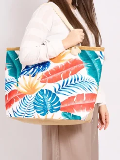 Materiałowe|Torby Plażowe^Royalfashion Duża torba materiałowa z printem Wielokolorowe
