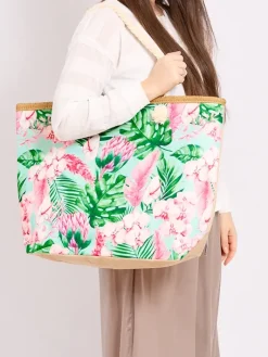 Materiałowe|Torby Plażowe^Royalfashion Duża torba materiałowa z printem Wielokolorowe