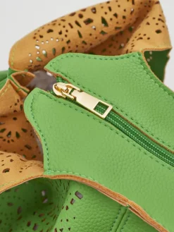 Torebki Shoppers^Royalfashion Duża torba shopper damska ażurowa Lira Lace zielony