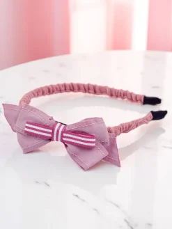 Akcesoria Do Włosów^Royalfashion Dziecięca opaska do włosów z kokardką Sweet Bow różowy