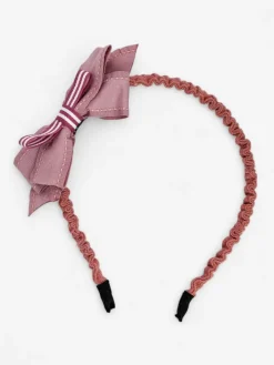 Akcesoria Do Włosów^Royalfashion Dziecięca opaska do włosów z kokardką różowy