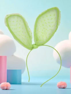 Akcesoria Do Włosów^Royalfashion Dziecięca opaska do włosów z uszkami królika zielony