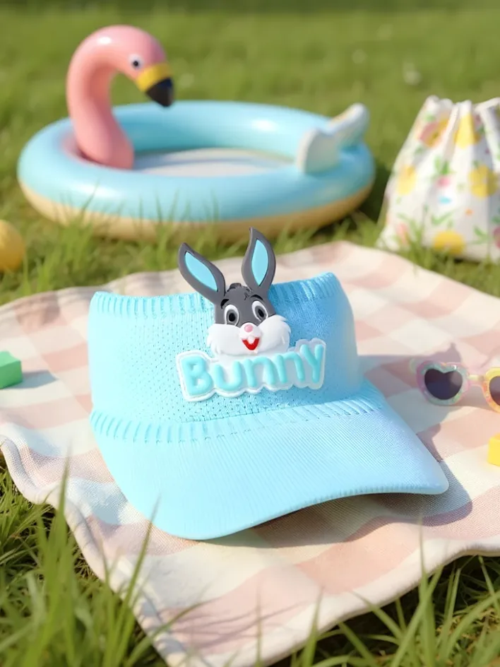 Czapki^Royalfashion Dziecięcy daszek Przeciwsłoneczny Bunny Ears mięta