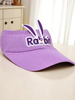 Czapki^Royalfashion Dziecięcy daszek Przeciwsłoneczny Rabbit Ears fioletowy