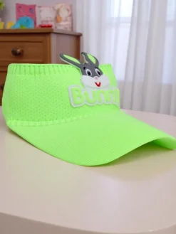 Czapki^Royalfashion Dziecięcy daszek Przeciwsłoneczny Bunny Ears zielony