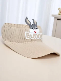 Czapki^Royalfashion Dziecięcy daszek Przeciwsłoneczny Bunny Ears beżowy