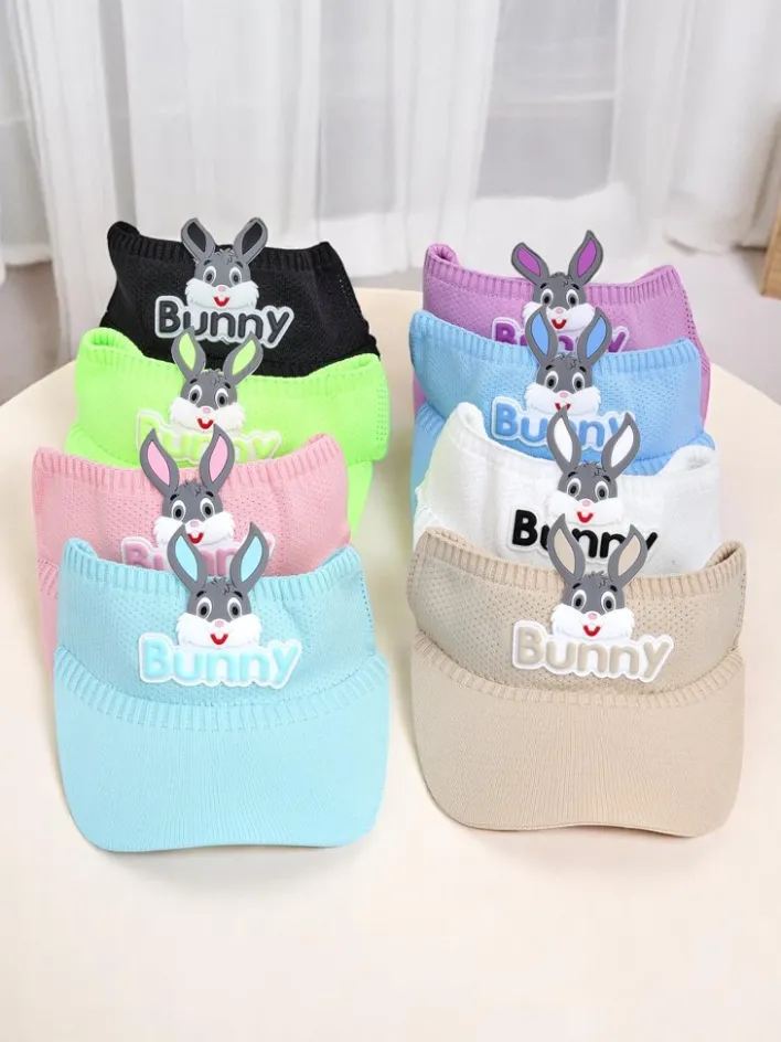 Czapki^Royalfashion Dziecięcy daszek Przeciwsłoneczny Bunny Ears beżowy