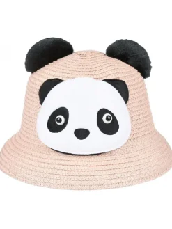 Czapki^Royalfashion Dziecięcy Kapelusz Słomkowy Panda