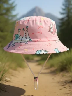 Czapki^Royalfashion Dziecięcy Kapelusz typu Bucket "Wesołe Naszywki"