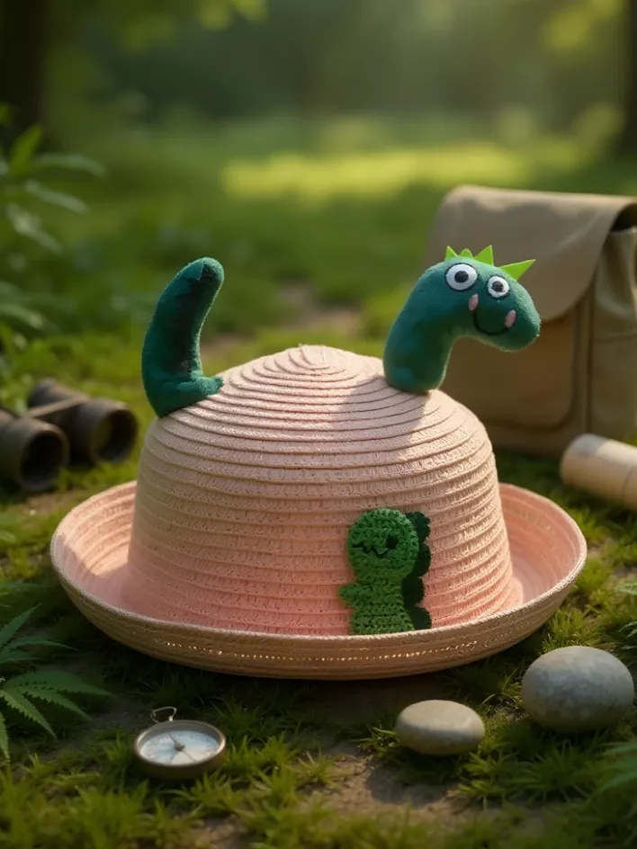 Czapki^Royalfashion Dziecięcy Kapelusz Dino Summer Hat