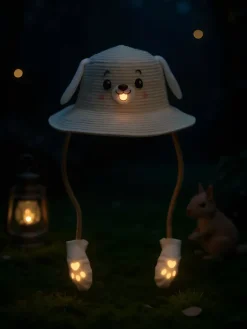 Czapki^Royalfashion Dziecięcy Kapelusz Słomkowy Glow Puppy Hat