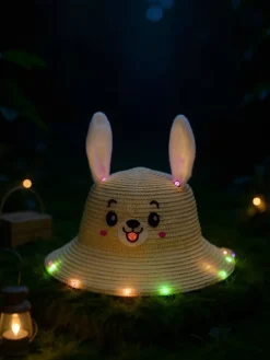 Czapki^Royalfashion Dziecięcy Kapelusz Słomkowy Glow Puppy Hat