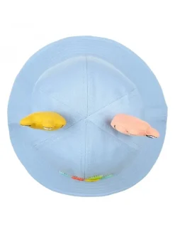 Czapki^Royalfashion Dziecięcy Kapelusz typu Bucket "Wesołe Naszywki"