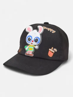 Czapki^Royalfashion Dziecięcy Kapelusz z króliczkiem Bunny Hugs czarny