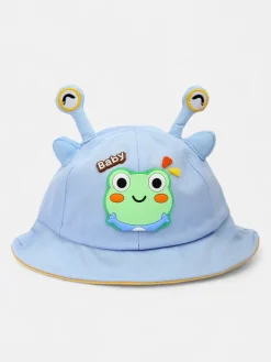 Czapki^Royalfashion Dziecięcy Kapelusz z żabką Froggy Smile Błękit nieba