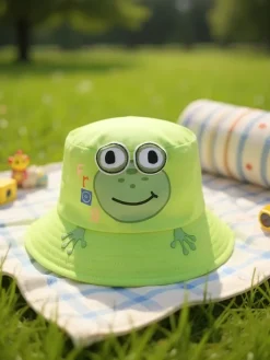 Czapki^Royalfashion Dziecięcy Kapelusz typu Bucket "Wesołe Naszywki"