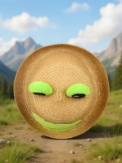 Czapki^Royalfashion Dziecięcy Kapelusz Słomkowy Froggy Shade Hat