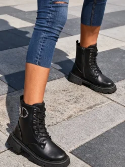 Workery|Botki Sznurowane^Royalfashion Eko skórzane damskie botki Enoll