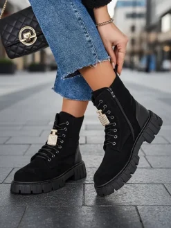 Workery|Botki Z Delikatnym Ociepleniem^Royalfashion Eko zamszowe damskie botki workery Edvines