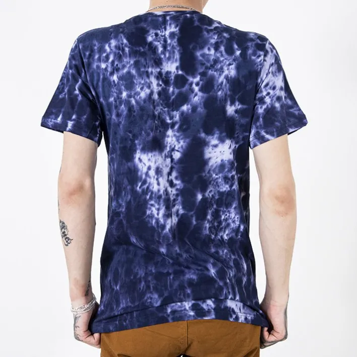 Bluzki^Royalfashion Fioletowa bawełniana koszulka męska z printem fioletowy