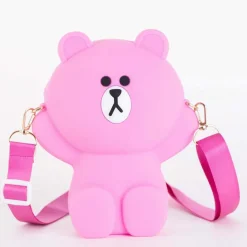 Dziewczęce|Małe Torebki^Royalfashion Fioletowo-różowa torebka w kształcie misia fioletowy