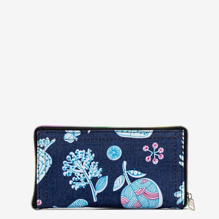 Materiałowe|Torebki Shoppers^Royalfashion Granatowa torba zakupowa składana w portfel z roślinnym wzorem Granatowy