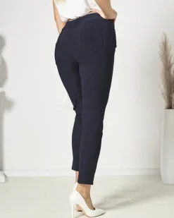 Legginsy / Tregginsy|Plus Size^Royalfashion Granatowe damskie spodnie typu tregginsy PLUS SIZE Granatowy