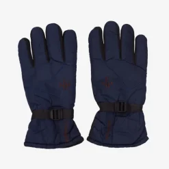 Rękawiczki^Royalfashion Granatowe ocieplane rękawice męskie z regulacją w nadgarstku Granatowy