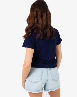 Bluzki / Koszule / Koszulki^Royalfashion damski t-shirt z printem Granatowy