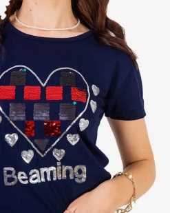 Bluzki / Koszule / Koszulki^Royalfashion damski t-shirt z printem Granatowy