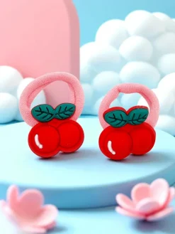 Akcesoria Do Włosów^Royalfashion Gumki do włosów z motywem owoców Fruity Bloom różowy