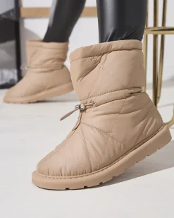 Śniegowce^Royalfashion Jasnobrązowe damskie ocieplane buty a'la śniegowce Kaliolen jasny brązowy