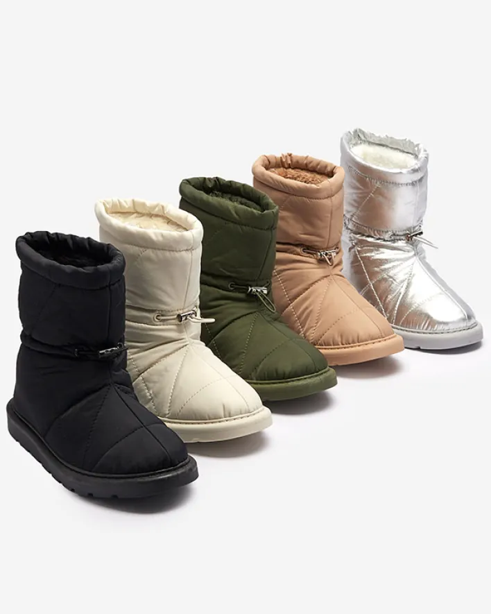 Śniegowce^Royalfashion Jasnobrązowe damskie ocieplane buty a'la śniegowce Kaliolen jasny brązowy