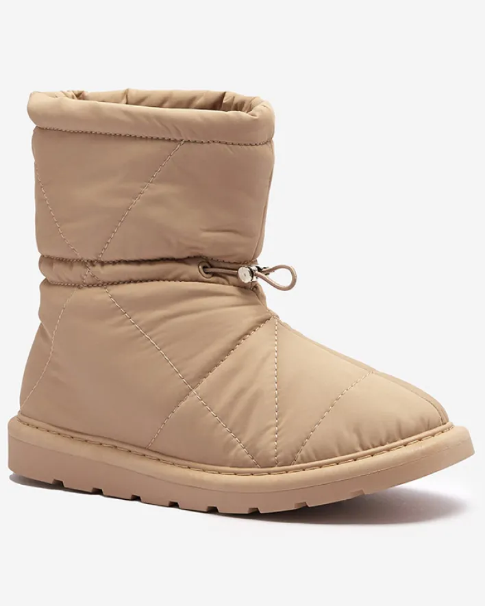 Śniegowce^Royalfashion Jasnobrązowe damskie ocieplane buty a'la śniegowce Kaliolen jasny brązowy