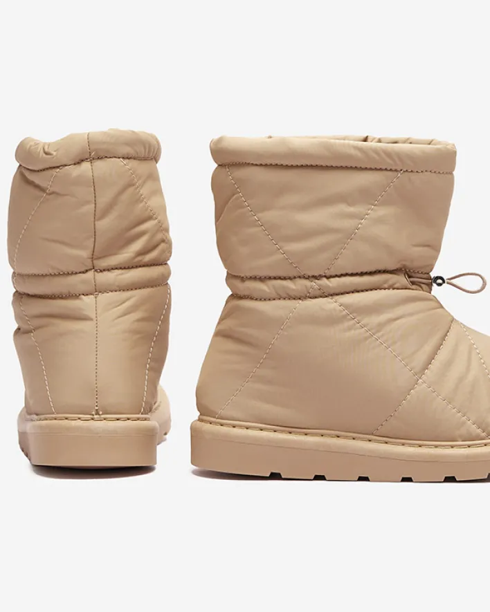 Śniegowce^Royalfashion Jasnobrązowe damskie ocieplane buty a'la śniegowce Kaliolen jasny brązowy