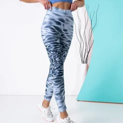 Legginsy / Tregginsy|Plus Size^Royalfashion Jasnoszare wzorzyste damskie legginsy PLUS SIZ Jasny szary