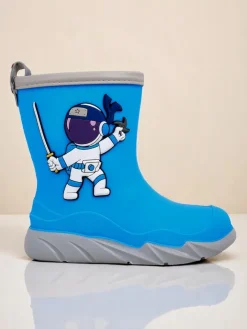 Chłopięce^Royalfashion Kalosze dziecięce z kosmonautą Cosmos Boy ŻywyNiebieski