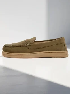 Mokasyny Na Płaskiej Podeszwie^Royalfashion Klasyczne damskie mokasyny Carollese zielony