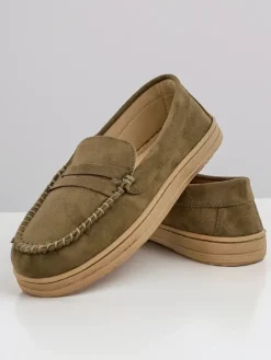 Mokasyny Na Płaskiej Podeszwie^Royalfashion Klasyczne damskie mokasyny Carollese zielony