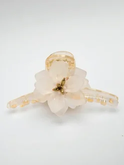 Akcesoria Do Włosów^Royalfashion Klips do włosów z kwiatem krem