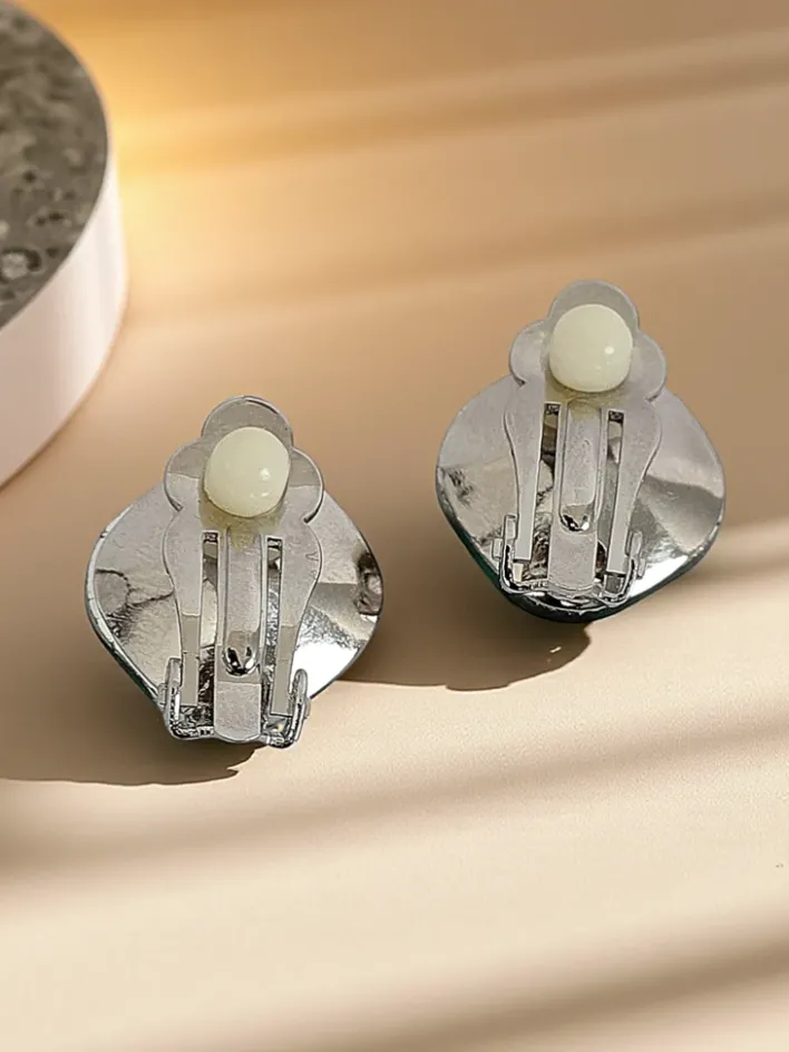 Biżuteria^Royalfashion Klipsy kolczyki damskie z kryształem zielony