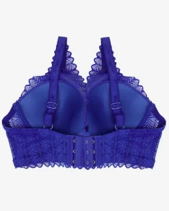 Codzienne^Royalfashion damski biustonosz koronkowy kobaltowy