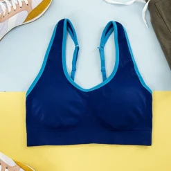 Sportowe^Royalfashion damski sportowy biustonosz kobaltowy