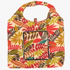 Materiałowe|Torebki Shoppers^Royalfashion Kolorowa torba na zakupy w liście brązowy