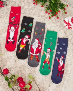 Skarpetki^Royalfashion Komplet męskich skarpetek ze świątecznym wzorem 5/pak