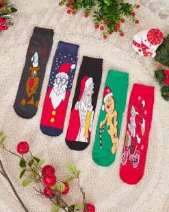 Skarpetki^Royalfashion Komplet męskich skarpetek ze świątecznym wzorem 5/pak