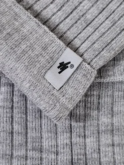 Czapki|Czapki I Kapelusze^Royalfashion Komplet zimowy uniwersalny- czapka typu beanie z kominem gołębi szary