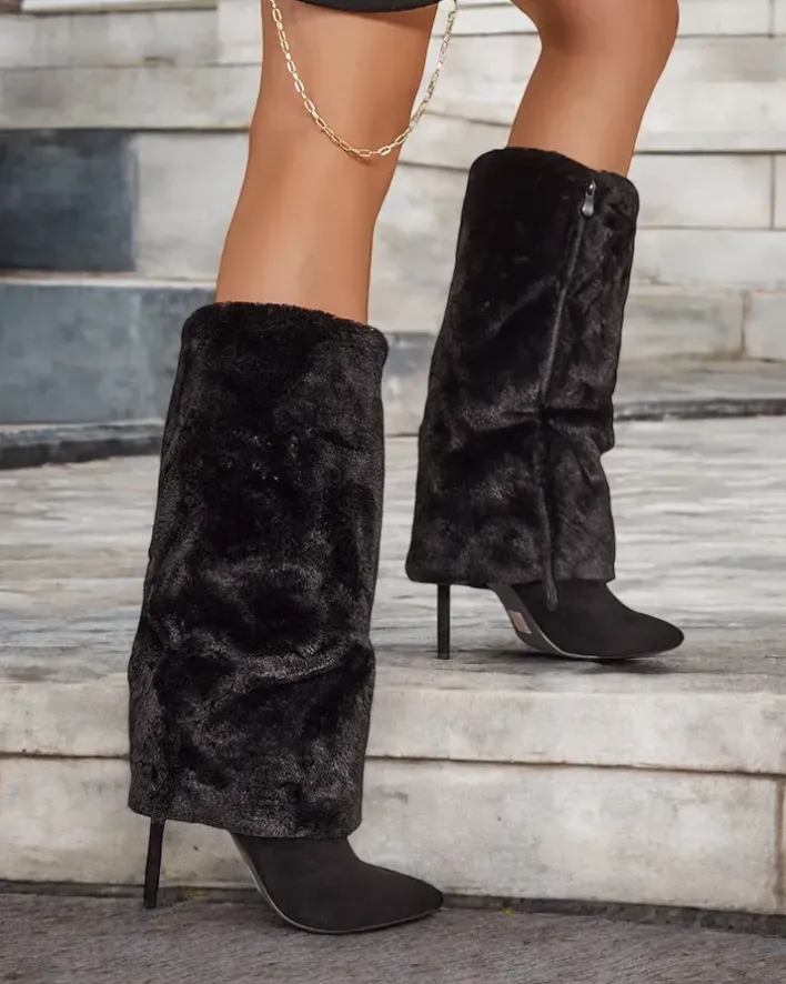 Kozaki Na Obcasie|Kozaki Z Ociepleniem^Royalfashion Kozaki damskie Wendos czarny