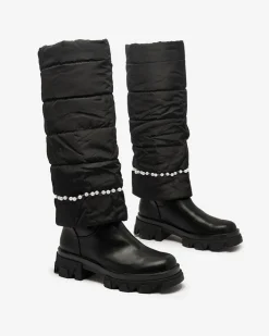 Kozaki Na Płaskim Obcasie|Kozaki Z Ociepleniem^Royalfashion Kozaki damskie w kolorze m Ameroe czarny